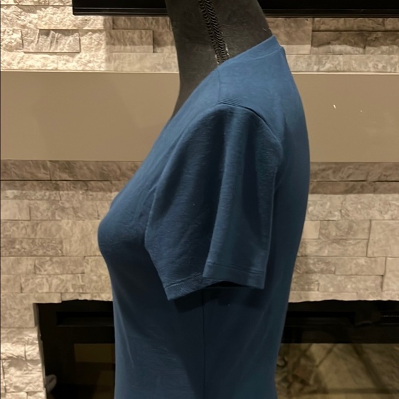 Bordeaux Blue Midi Dress with Side Button design and slit, size Medium - Picture 6 of 11